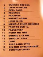 06.09.1998 Hünxe/Dinslaken - Geplante Setlist