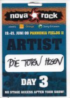21.06.2009 Nova Rock Festival - AAA Artist Pass