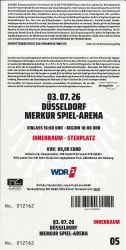 03.07.2026 Düsseldorf - Ticket - back