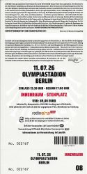 11.07.2026 Berlin - Ticket - back